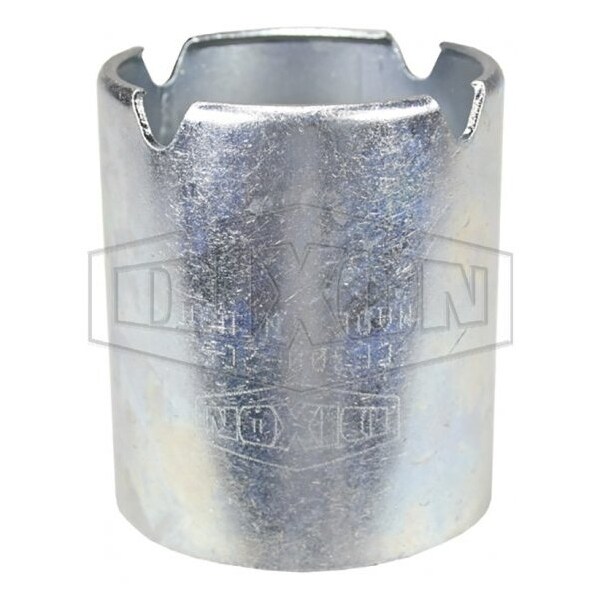 King Crimp Round Ferrule, 6 in Nominal, 5-7/8 in L, 0.12 in Thick, Carbon Steel, Domestic